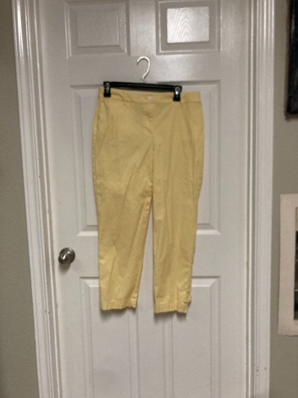 TALBOTS Perfect Crop Pants yellow size 4 Women's
